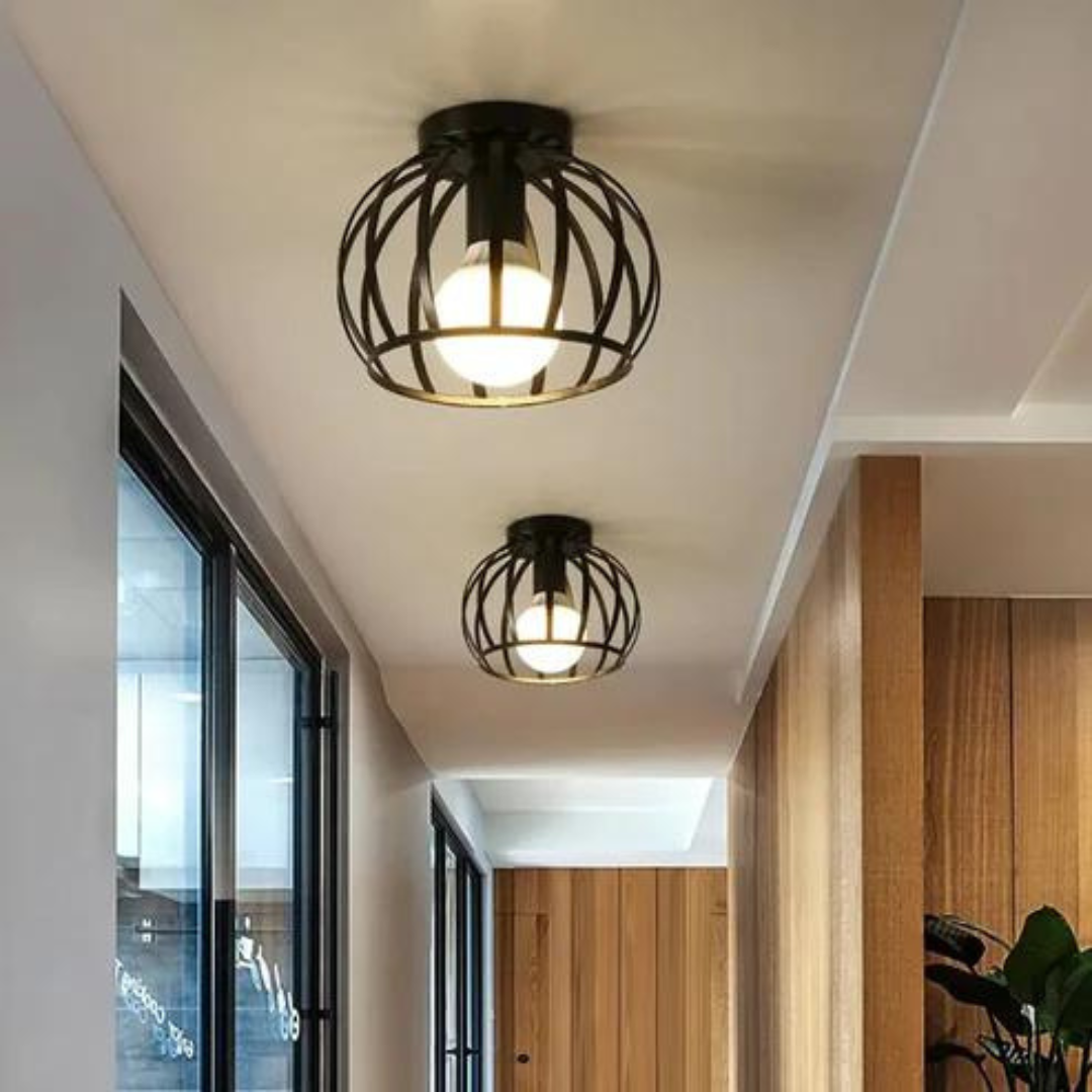 Design-Pendelleuchte mit offenem Korbschirm in Schwarz, E27-Fassung, dimmbar, für modernes Ambiente in jedem Raum.