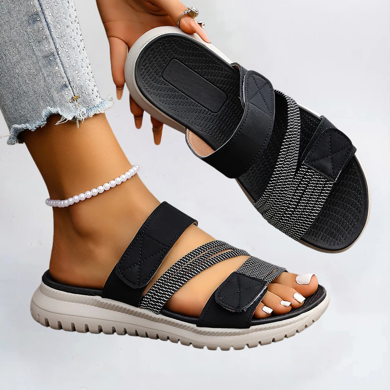 Bequeme orthopädische Damen Sandalen mit verstellbaren Riemen für stabilen Halt und Komfort.