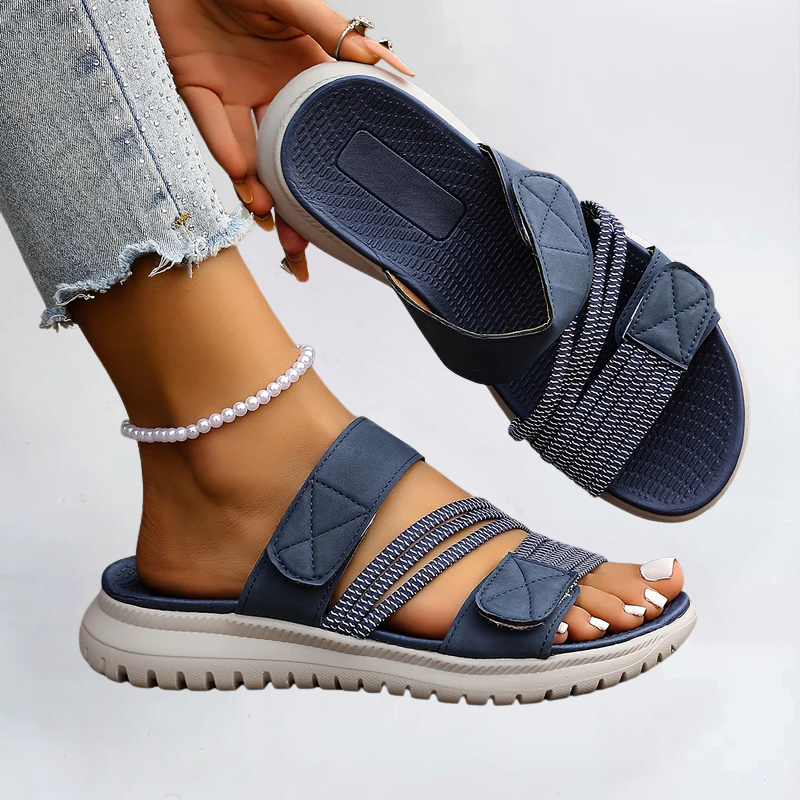 Damen Komfort Sandalen mit rutschfester Sohle und optimaler Fußunterstützung für den Sommer.