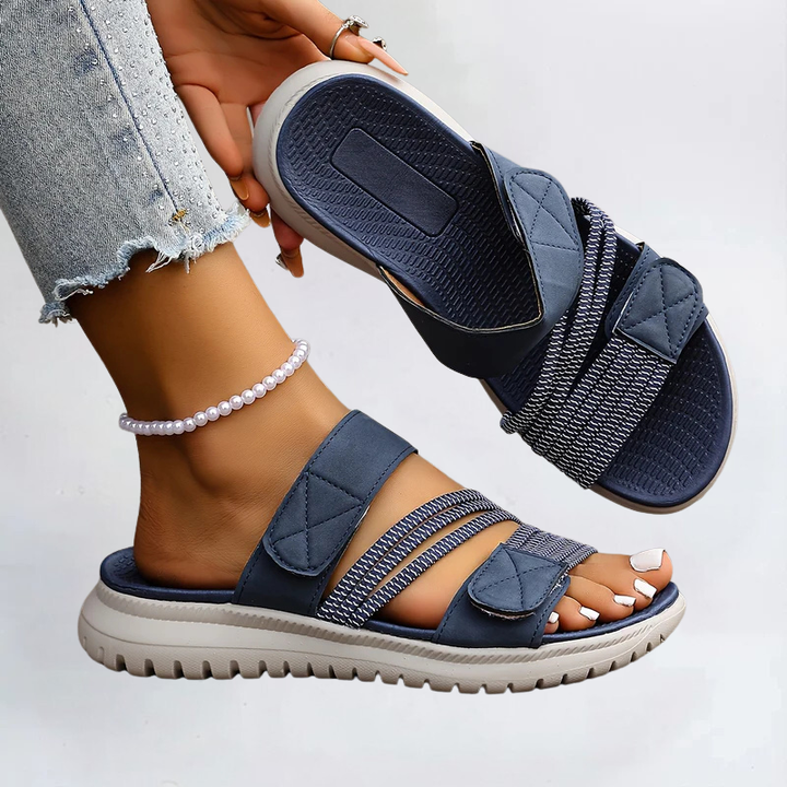 Damen Komfort Sandalen mit rutschfester Sohle und optimaler Fußunterstützung für den Sommer.