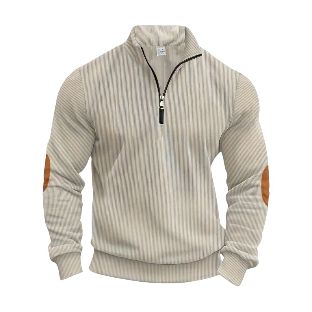 Herren Pullover für einen komfortablen Freizeit-Look, mit klassischen gerippten Bündchen. Vielseitige Herrenmode.