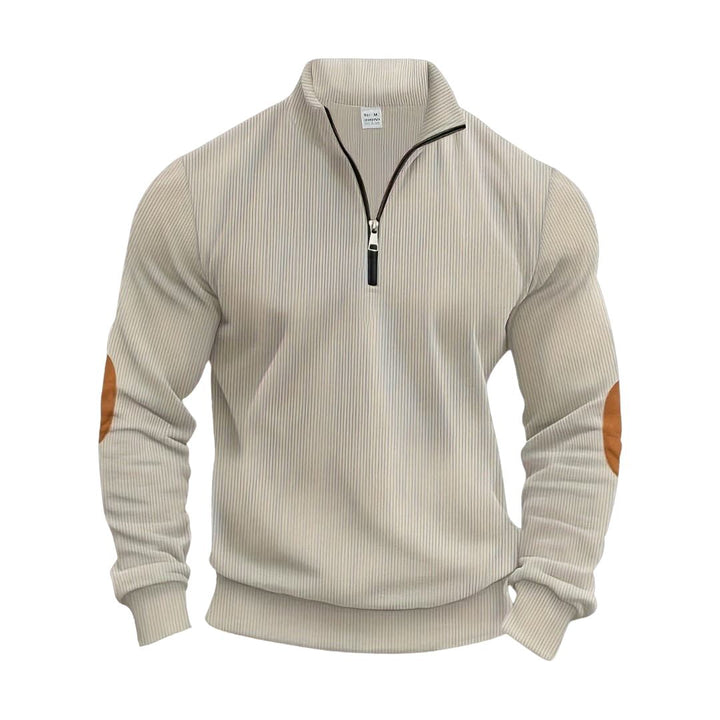 Herren Pullover für einen komfortablen Freizeit-Look, mit klassischen gerippten Bündchen. Vielseitige Herrenmode.