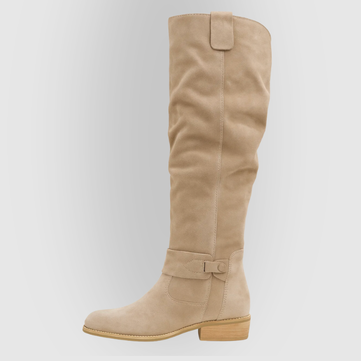 Zeitlose elegante Damenstiefel mit Blockabsatz. Komfortable Passform für modische Outfits jeden Tag.