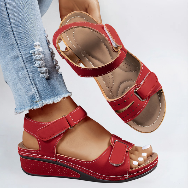Orthopädische Damen Sandalen: Verstellbar, flexibel und leicht. Ideale Komfortschuhe gegen Fussschmerzen im Sommer.