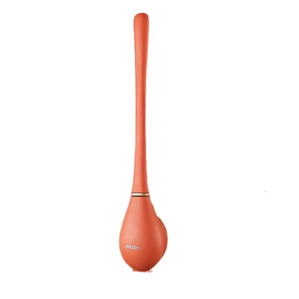 Robuste Clevora Silikon-Toilettenbürste mit schmutzabweisender Oberfläche und Wandhalterung.