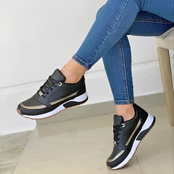 Stylische & bequeme Damen-Komfortschuhe: orthopädische Freizeit-Sneaker für den Alltag mit niedrigem Schaft.