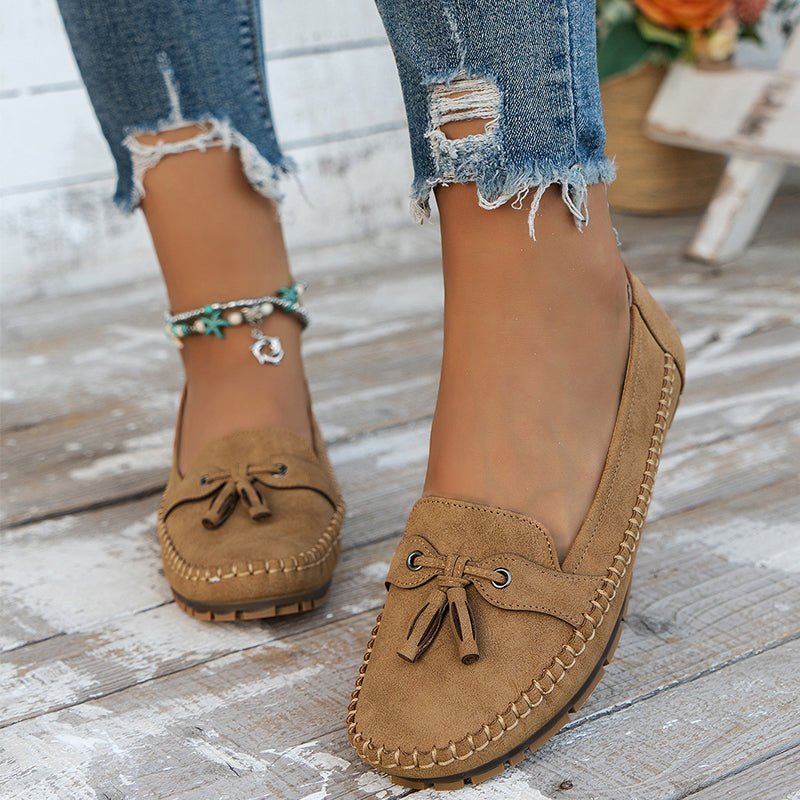Damen Loafer mit Schleifendetail, orthopädisch geformt für optimalen Tragekomfort den ganzen Tag.