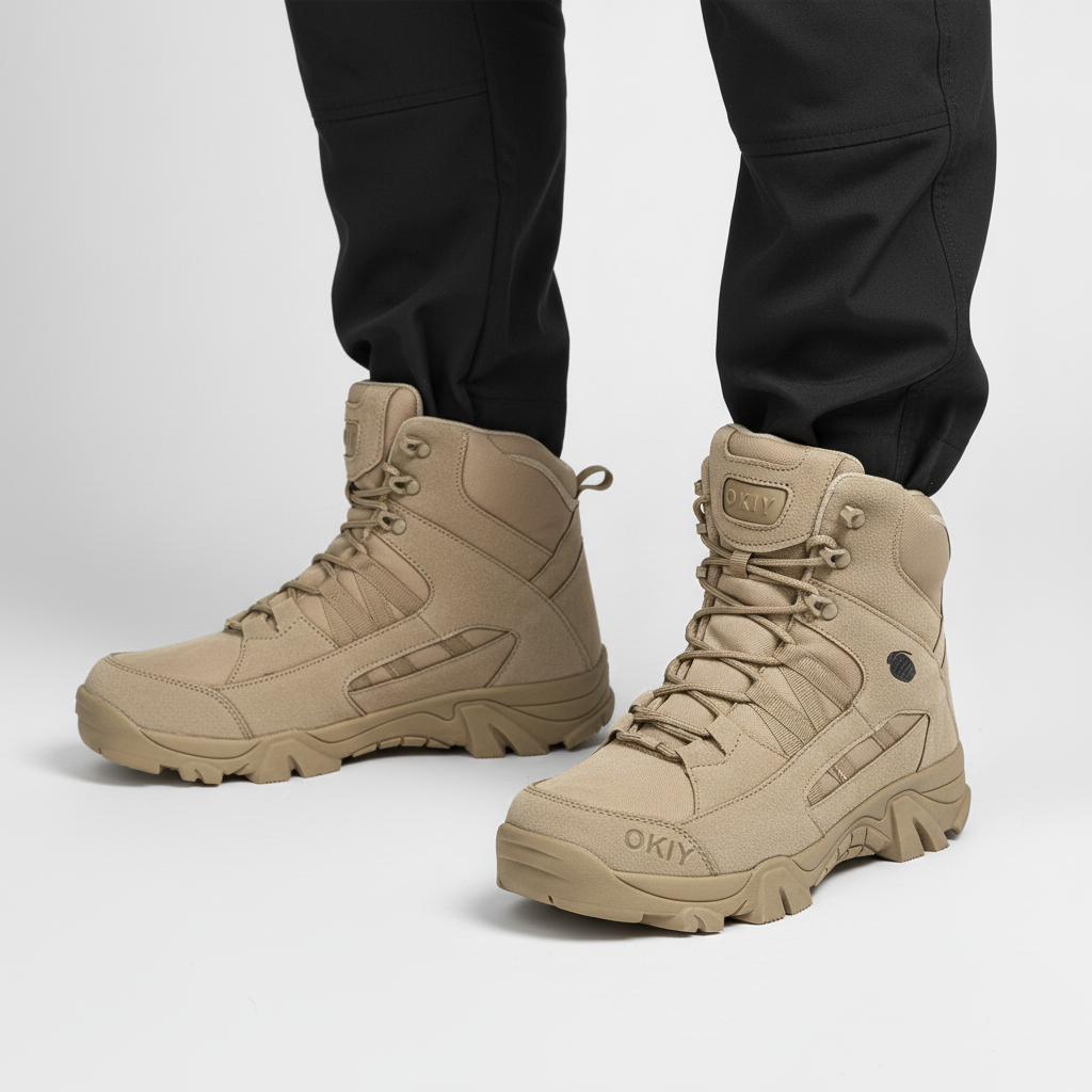 Komfortable orthopädische Herren Wanderschuhe mit Fußgewölbestütze bieten Stabilität & Halt.