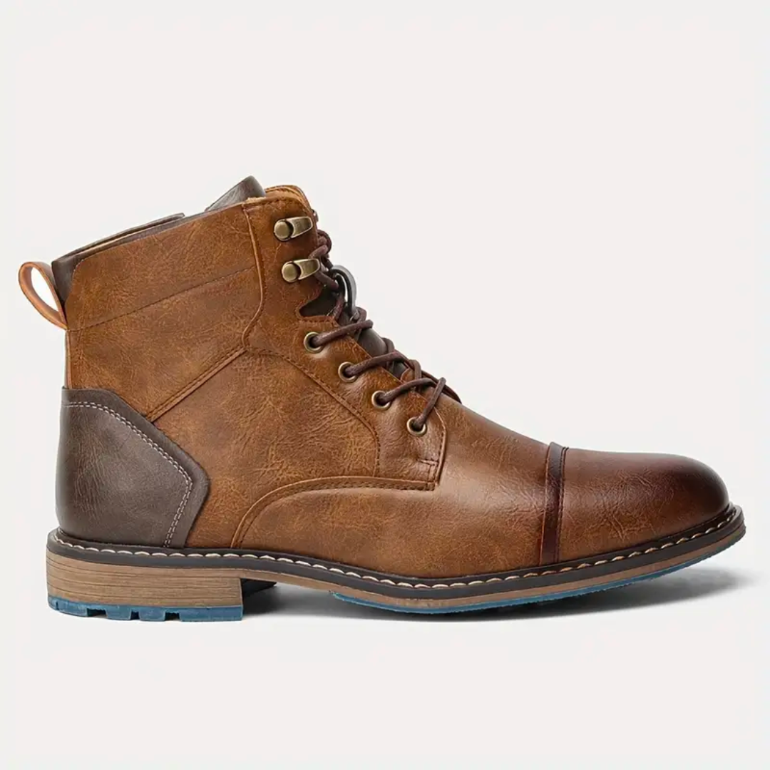 Klassische Vintage Herren Stiefel, orthopädisch, mit Fußgewölbestütze für höchsten Komfort.
