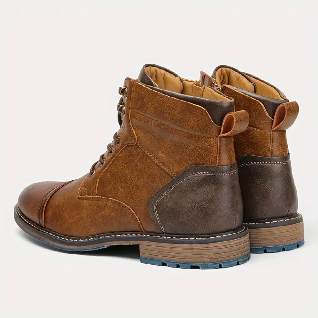 Bequeme Herren Orthopädische Vintage Stiefel mit Fußgewölbestütze für Alltag & Eleganz.