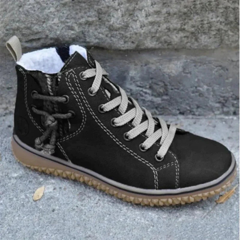 Robuste Herren Winterstiefel, orthopädisch mit Fußgewölbe-Support, rutschfest und extra warm für Schnee.