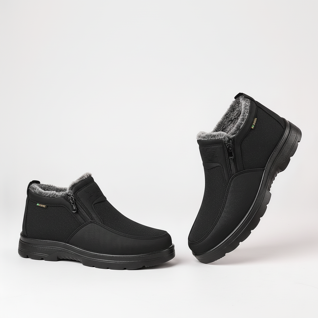 Unisex orthopädische wasserdichte Winterstiefel mit Fußgewölbestütze, warm & rutschfest für Damen & Herren.