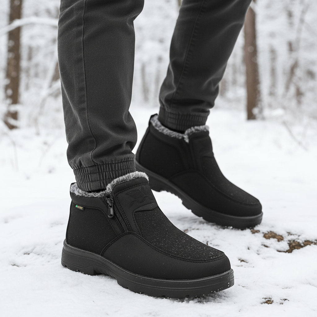 Warme, rutschfeste unisex Winterstiefel, orthopädisch & wasserdicht – ideal für Schnee & Eis.