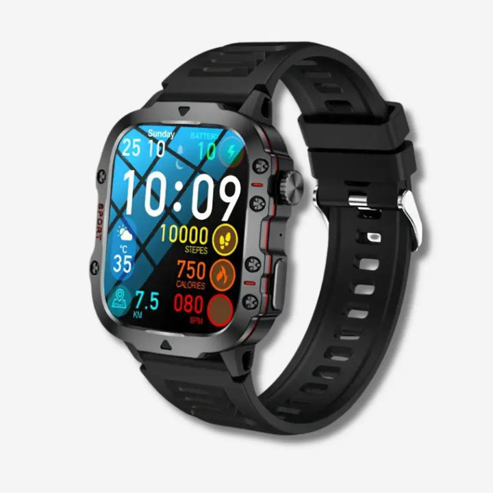 Robuste Herren Outdoor-Smartwatch, wasserdicht & stoßfest, ideal für Sport und Abenteuer.