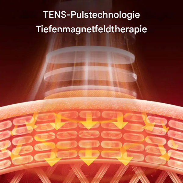 Detailaufnahme: Bedienfeld des Nackenmassagegeräts mit Knöpfen für Wärme, Vibration & verschiedene Modi.