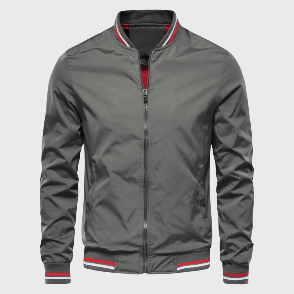 Vielseitige Herren Bomberjacke als stylische Übergangsjacke. Lässige Oberbekleidung für modebewusste Männer.