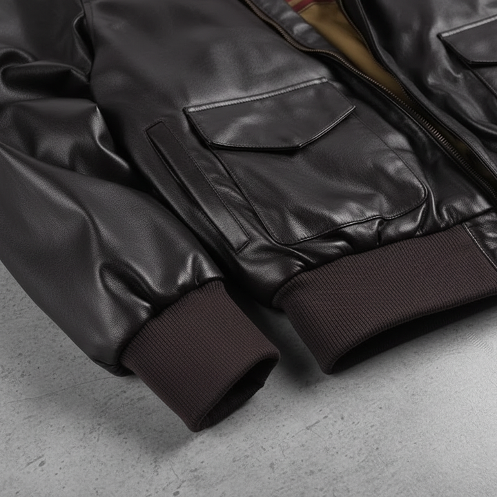 Casual Herren Pilotenjacke mit Kragen. Perfekte Übergangsjacke für den Alltag und stilvolle Freizeitlooks.