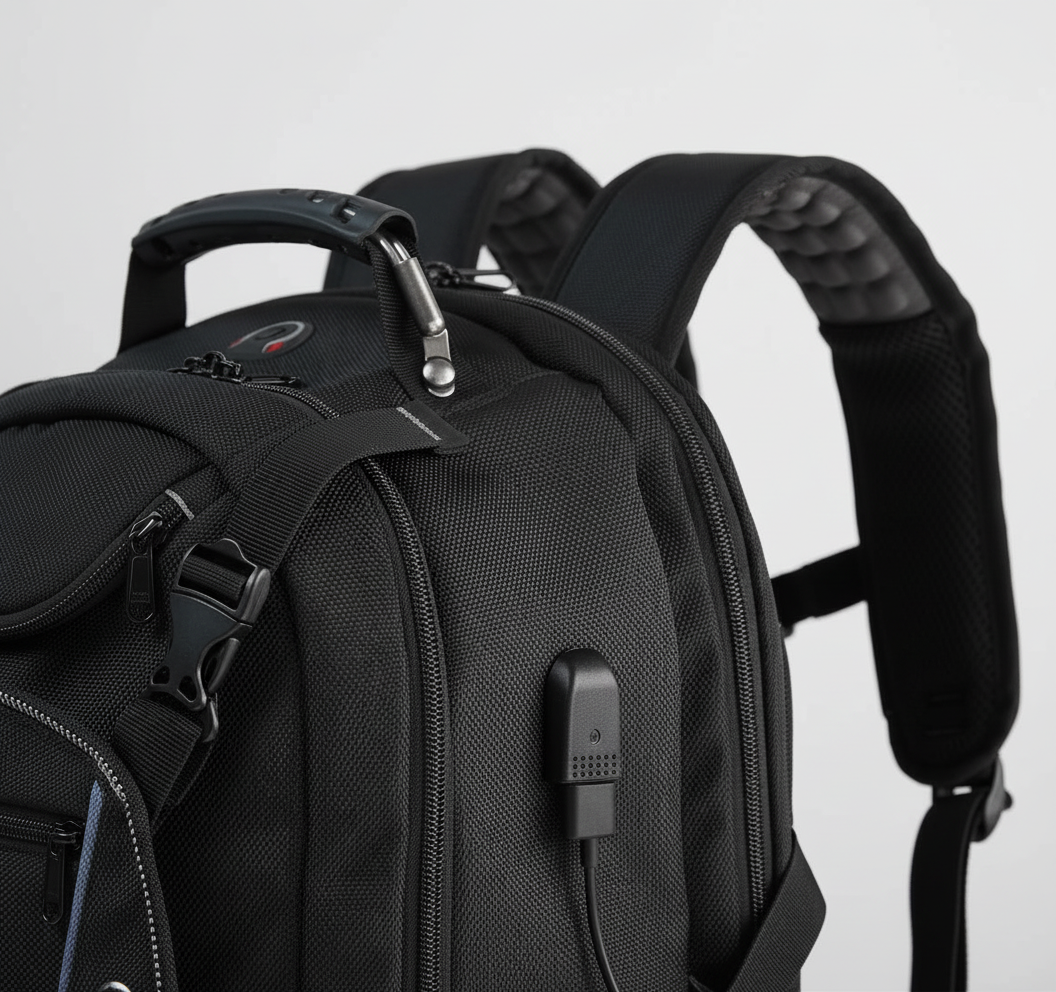 Vielseitiger 55L Unisex-Expedition-Rucksack für lange Reisen. Robust, wasserdicht mit Laptopfach, USB-Port & Organizer.