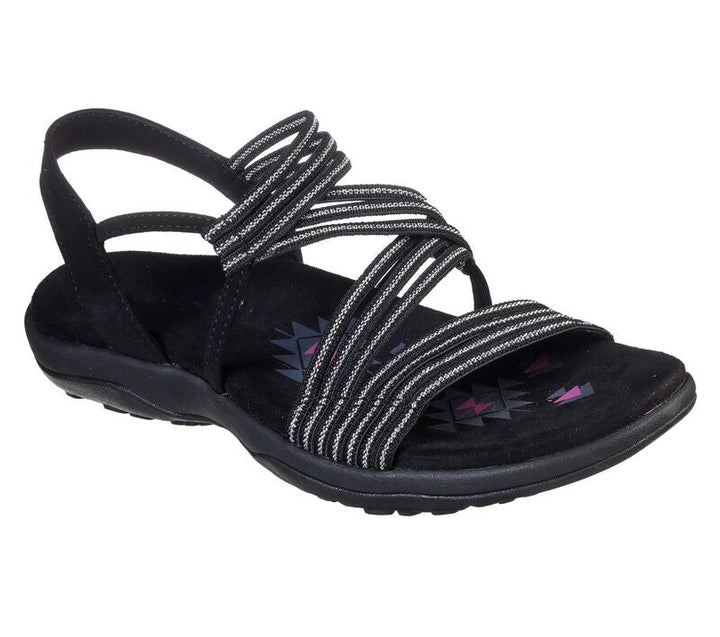 Detailansicht der orthopädischen Damen Sandalen Elvira mit Riemen und bequemem Fußbett.
