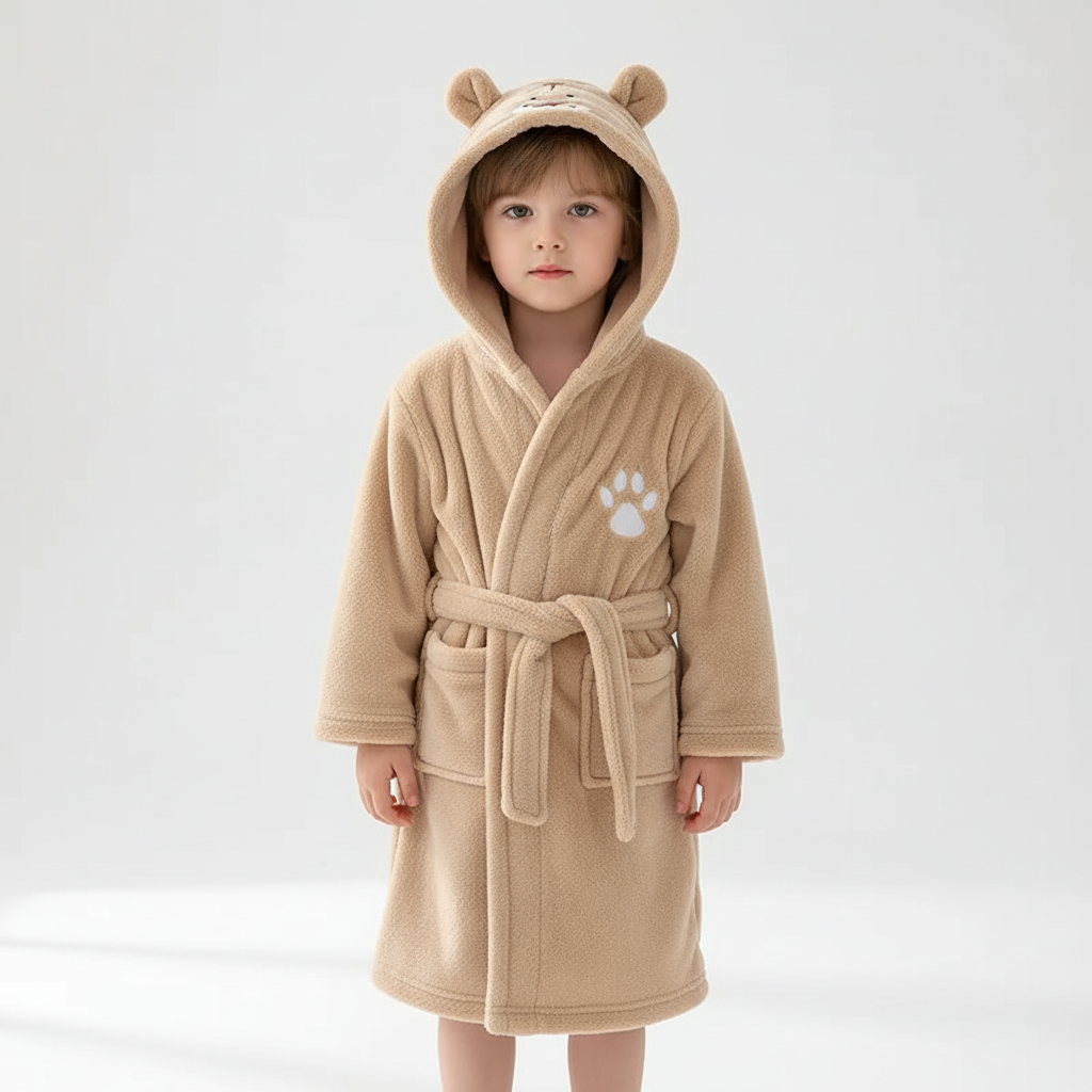 Plüschiger Kinder Bademantel CozyWrap, sehr weich und warm für alle Kinder.