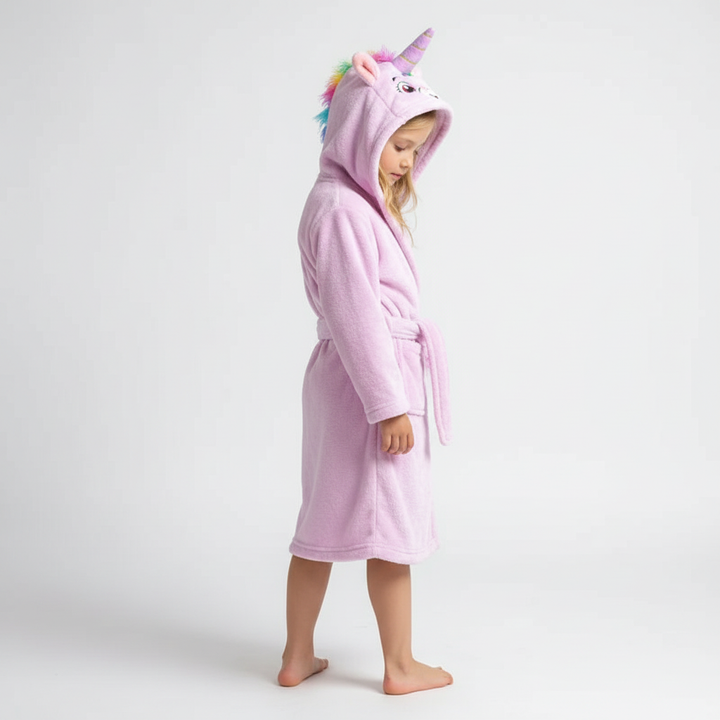 Weicher Kinder-Morgenmantel CozyWrap aus Plüsch, optimaler Komfort nach dem Bad.
