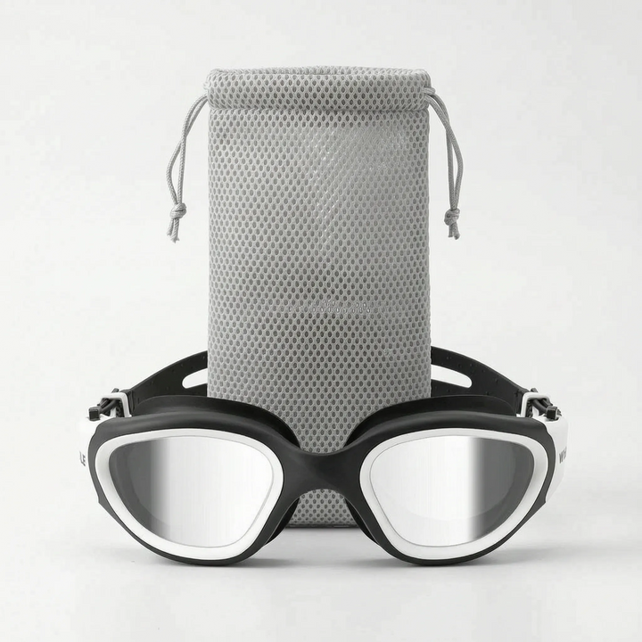 Polarisierte Schwimmbrille für Erwachsene. Anti-Beschlag, UV-Schutz und klares Sichtfeld beim Schwimmen.