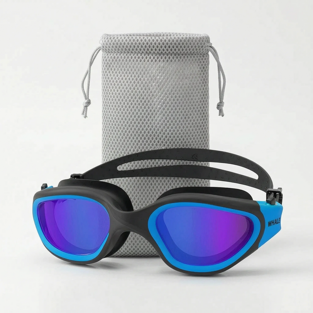 Optimale Klarheit unter Wasser: Polarisierte Schwimmbrille für Erwachsene mit Anti-Beschlag und UV-Schutz.
