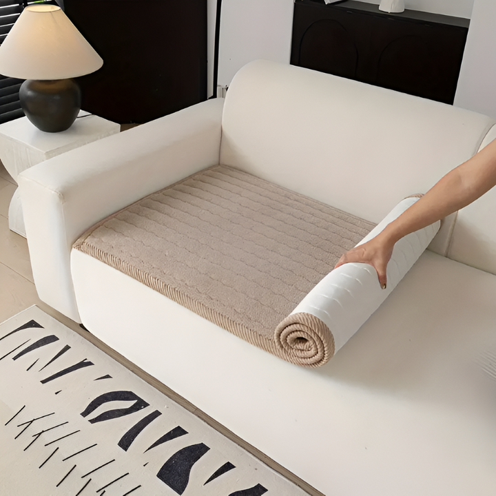 Eleganter Plüschbezug für Couch, rutschfest, verbessert die Heimdekoration und den Komfort.