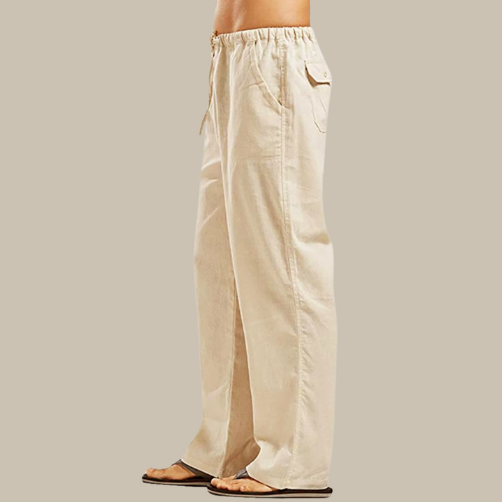 Herren Sommerhose Milan aus Leinen, locker & bequem für warme Tage. Ideal für Freizeit und Urlaub.