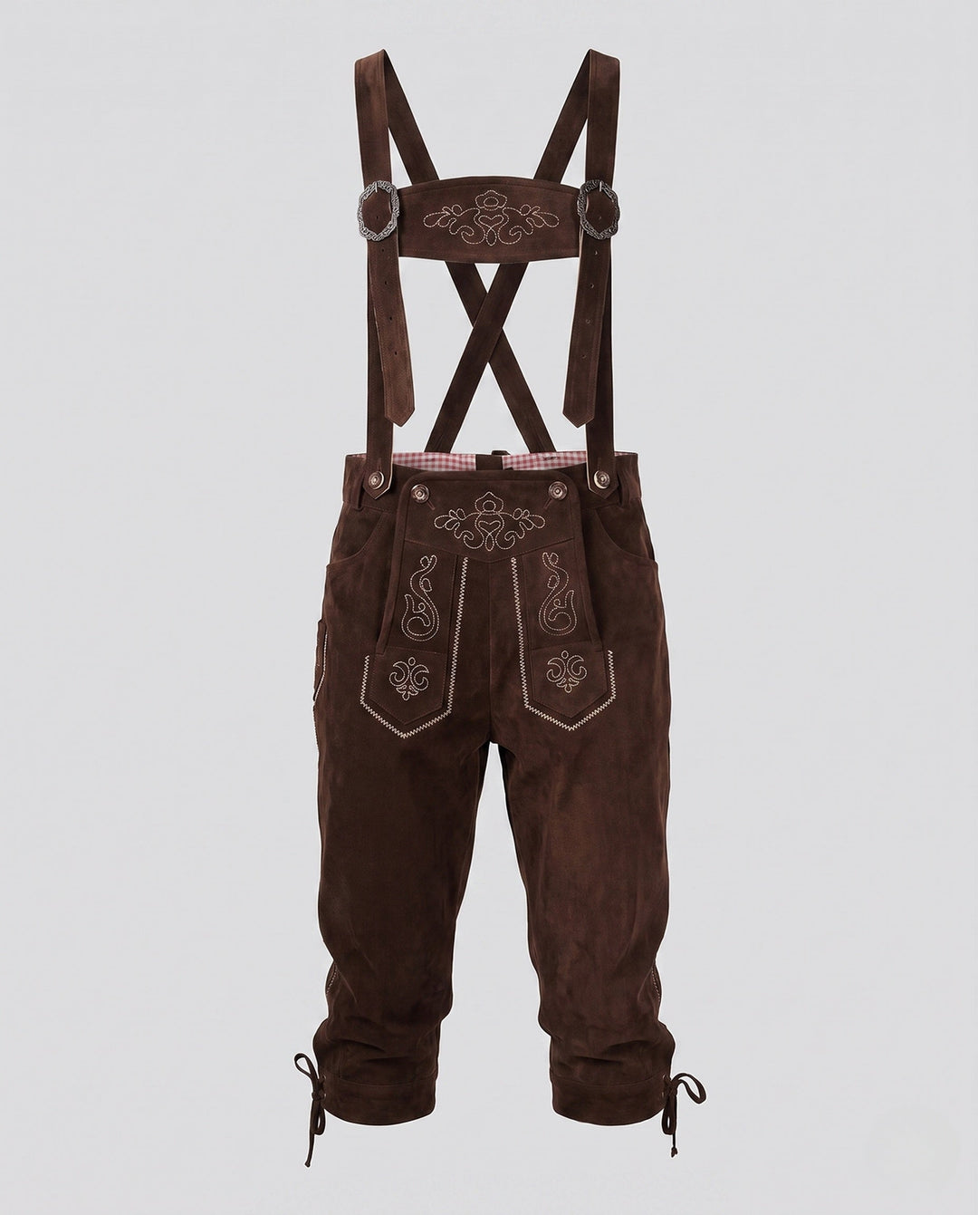 Bayrische Damen Trachtenhose, traditionelle kurze Hose mit feinen Stickereien, Must-have für das Oktoberfest.