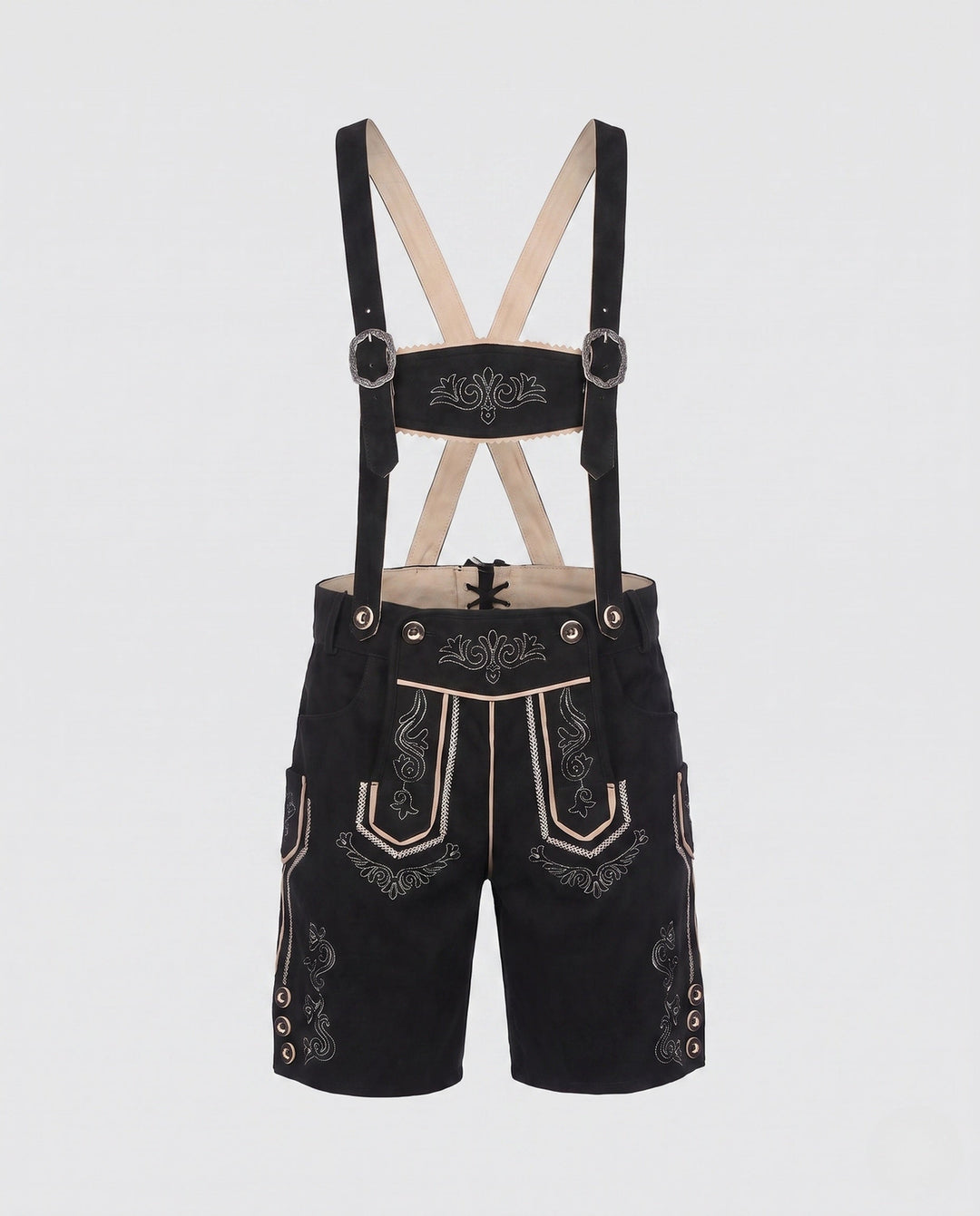 Authentische Herren Lederhose für Oktoberfest, rustikal und bayerisch, ideale Festtagskleidung.