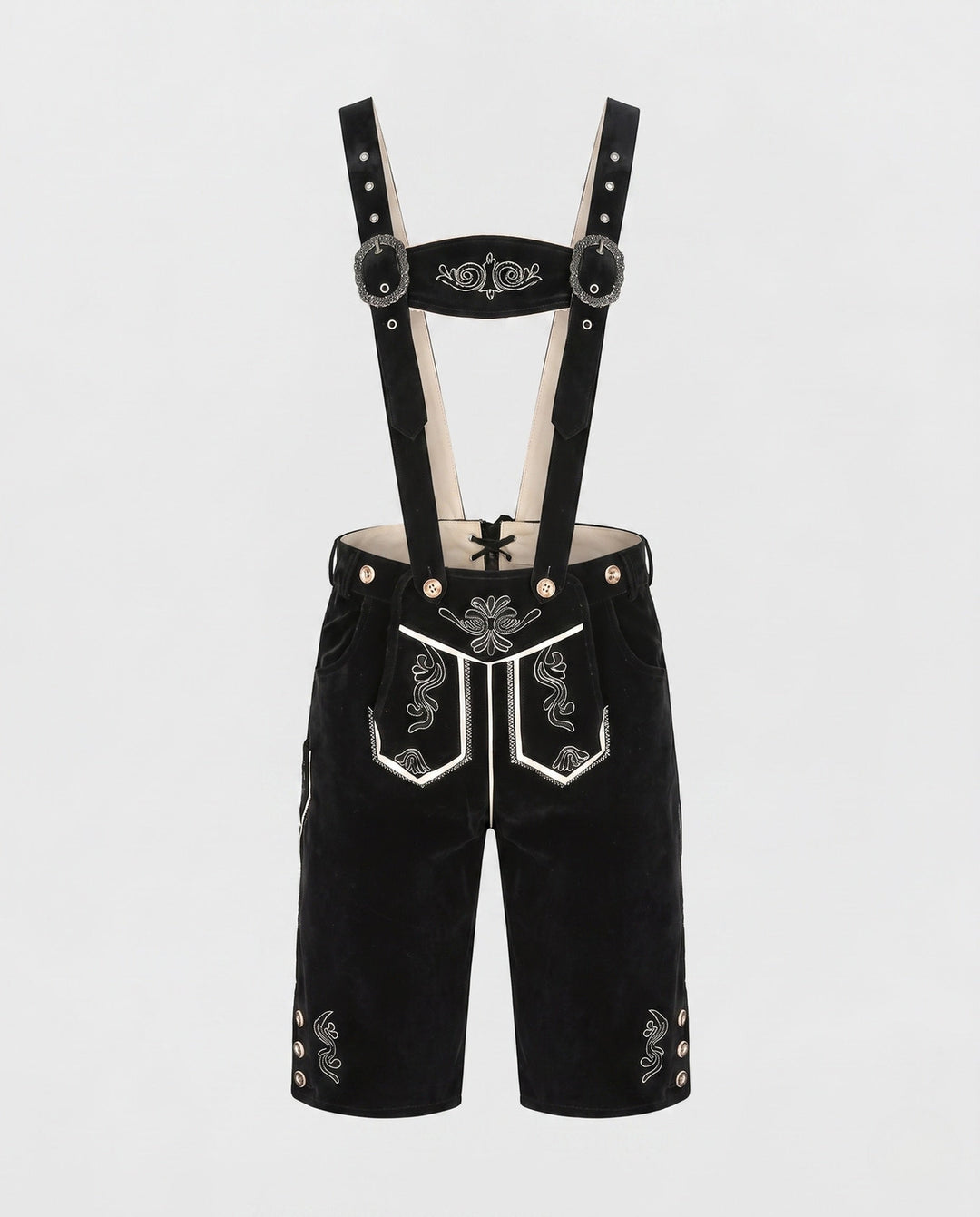 Elegante Damen Trachtenhose Schwarz für das Oktoberfest, mit feiner Stickerei, traditionell & bayerisch.