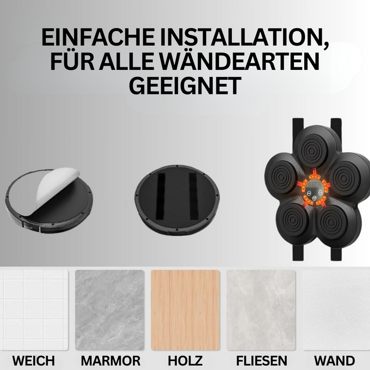 PunchTech Smart-Boxmaschine: Interaktives Boxtraining für zuhause, verbessert Reflexe, Ausdauer und allgemeine Fitness.