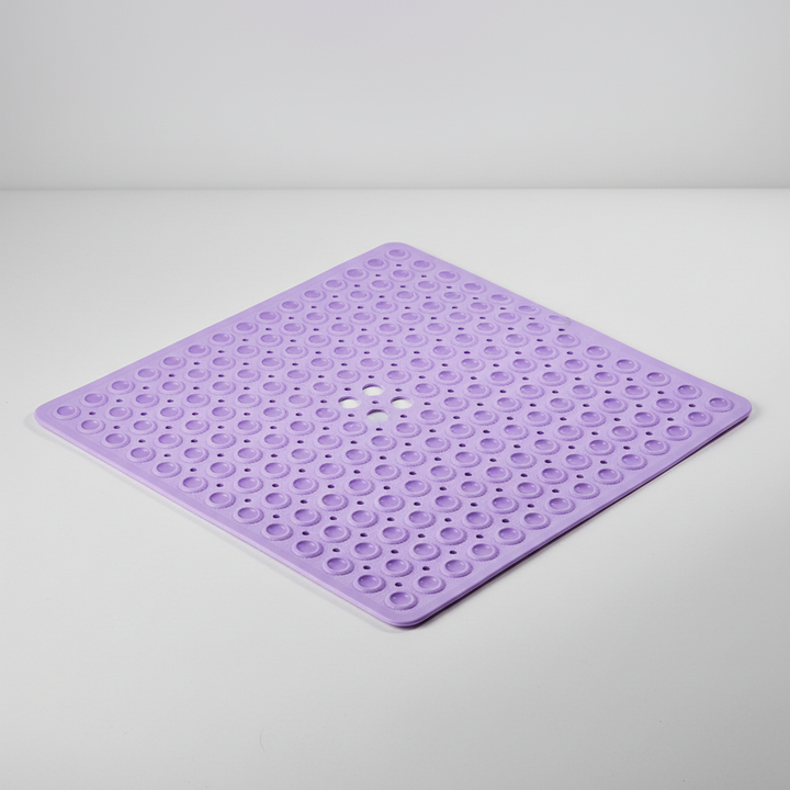 Hochwertige PVC Anti-Rutsch Duschmatte GripSquare, quadratisch, für sicheren Halt unter der Dusche.