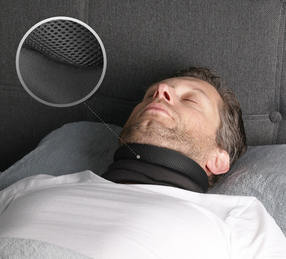 Verstellbare, atmungsaktive Nackenstütze Dormiva als Reisekissen für Nackenentlastung & gesunden Schlaf. [[lstfy-media:2]]