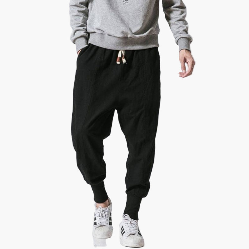 Bequeme Herren Haremshose im Jogging Stil für lässigen Alltag und Streetwear.