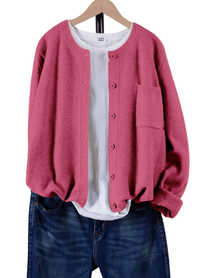 Damen Strickjacke locker & bequem für den Alltag; stilvoller Cardigan für Frühling & Herbst.