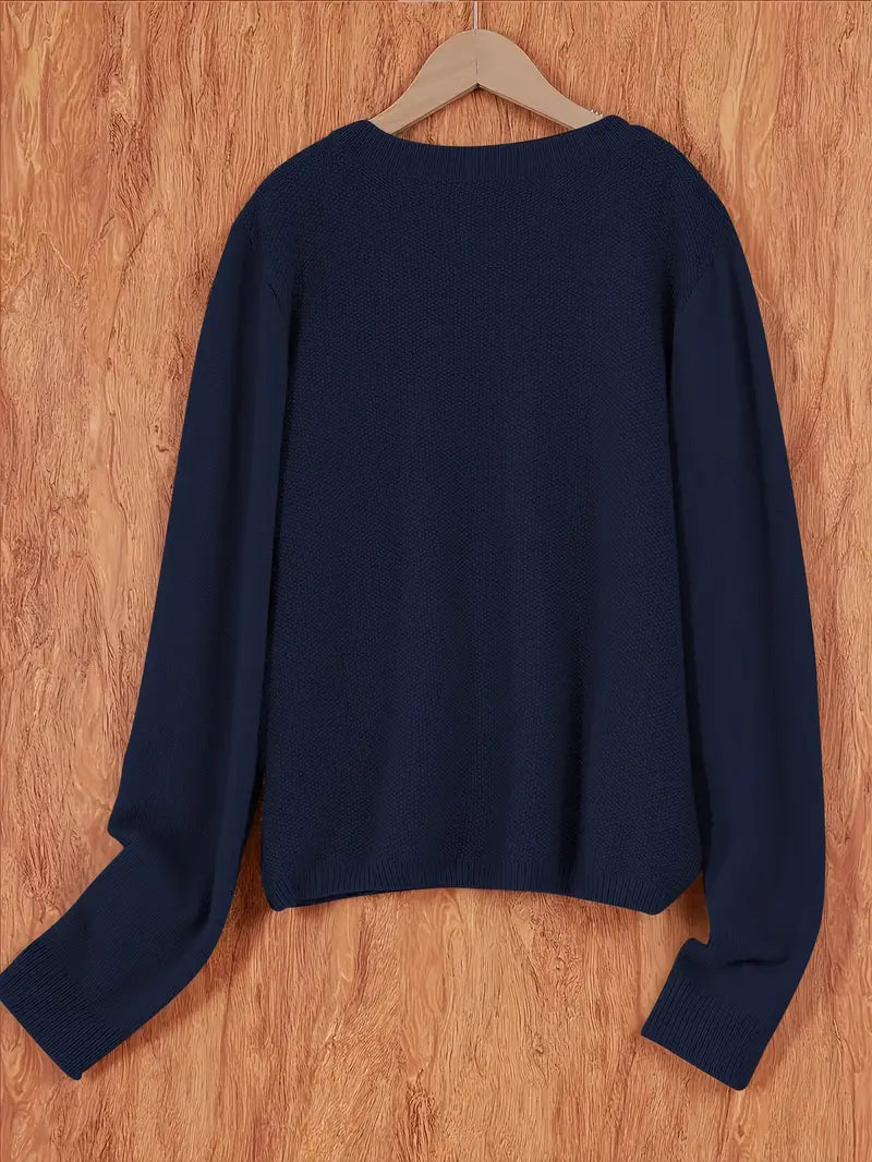 Detail der Ärmel: bequeme, locker geschnittene Damen Strickjacke, ideal für den Alltag.