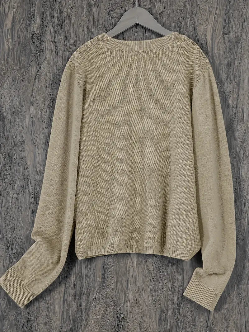 Damen Strickjacke im Layering-Look, bequem & locker, perfekt als vielseitige Übergangsjacke.