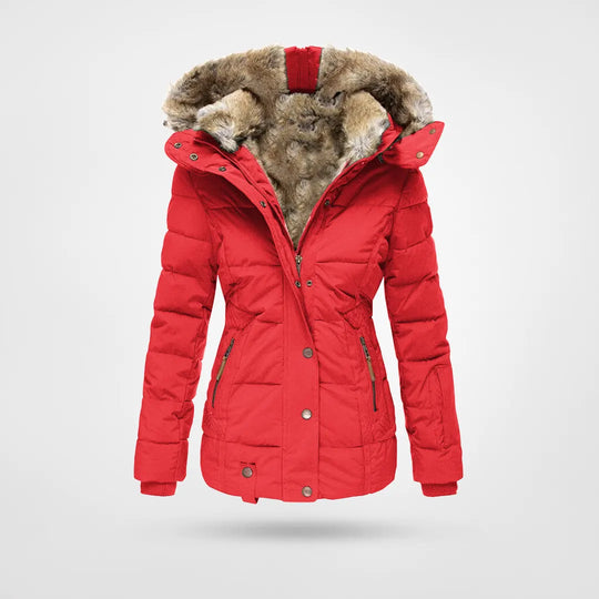 Warme Damen Outdoorjacke mit wasserdichter Membran & winddichter Oberfläche, Kapuze. (102)