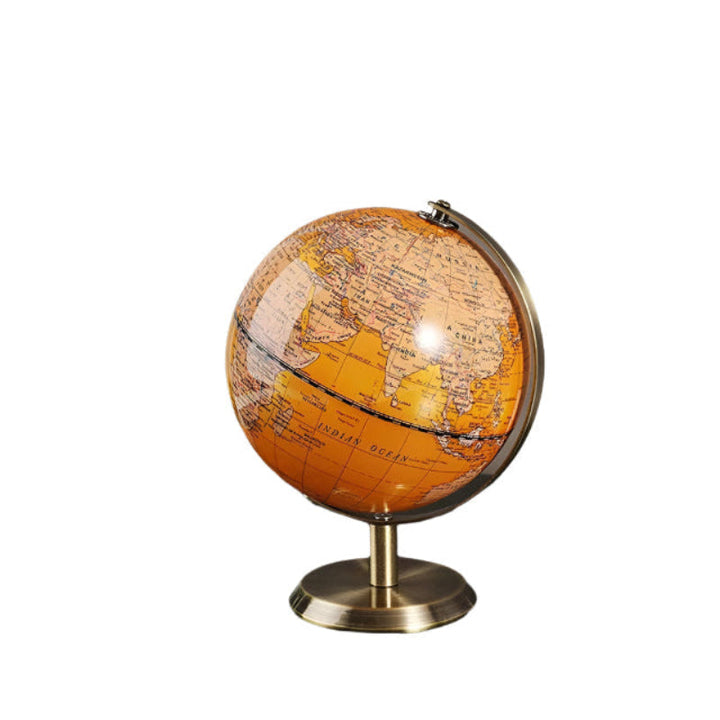 Vintage Globus mit detaillierter Weltkarte auf Holzsockel, ideal für Wohnkultur & Bürodekoration.