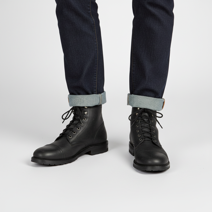 Herren Retro-Stiefel Leonard: Wasserdicht, rutschfest & warm gefüttert. Perfekt für Spaziergänge und den Alltag im Winter.