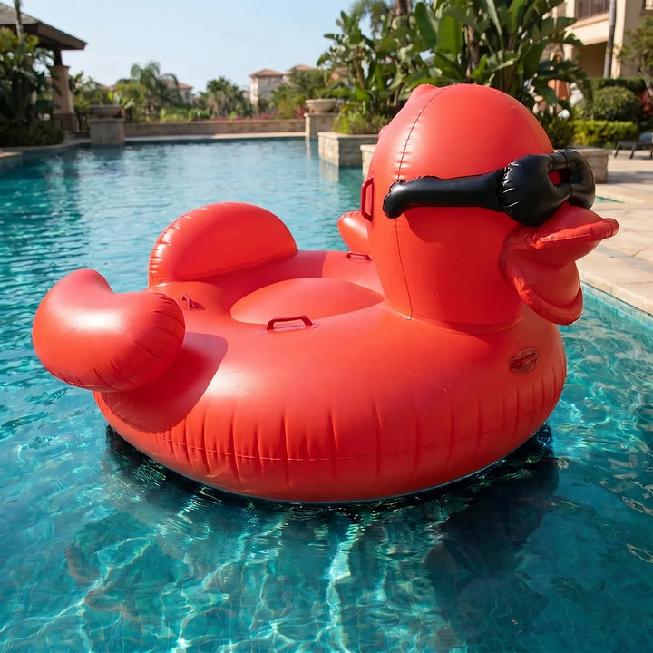 Große, aufblasbare gelbe XXL Schwimmente für Badespaß im Pool oder See. Ideal für Kinder & Erwachsene.