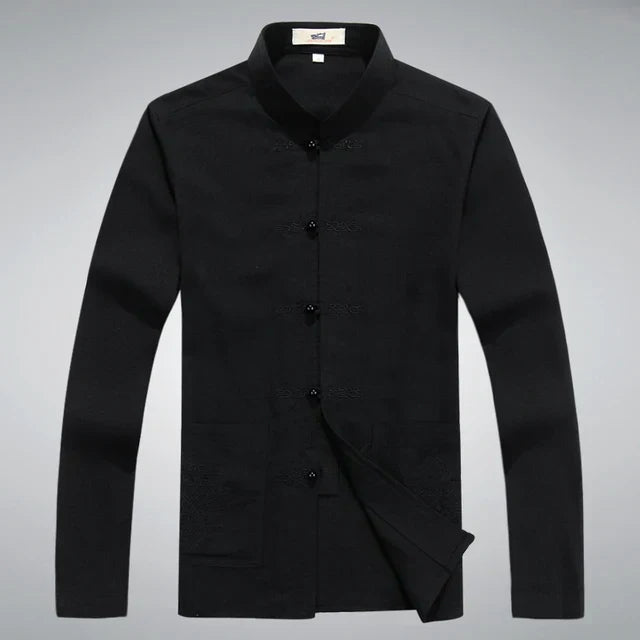 Ganzjähriges Herrenmode-Set. Japanischer Stil Anzug mit bequemem Oberteil & Hose für stilvolle Freizeit.