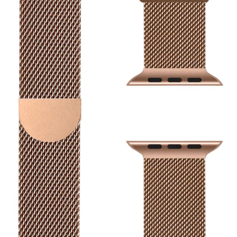 Silbernes Milanaise Uhrenarmband, passt perfekt zur Apple Watch, einfache Anpassung.