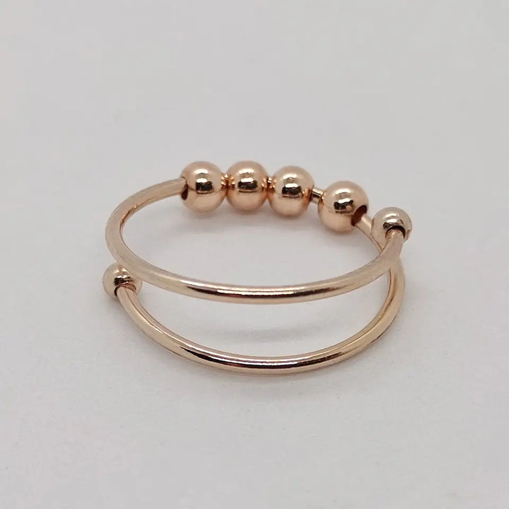 Damenring: Eleganter Anti-Stress-Schmuck, drehbarer Fingerring in Silber, Gold, Roségold als Geschenkidee.