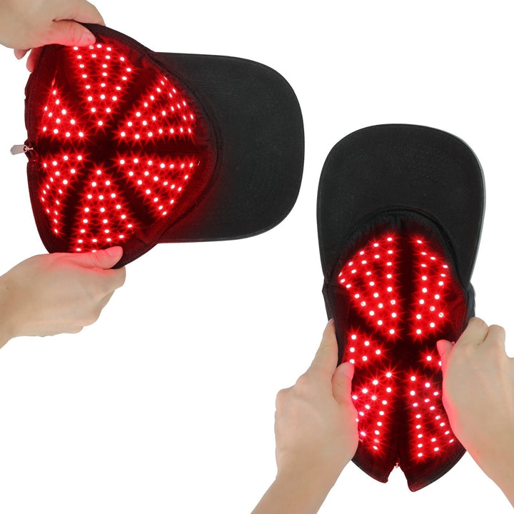 Effektive Infrarot Lichttherapie Mütze für Haarwachstum. GlowCap mit Rotlicht stimuliert Follikel.