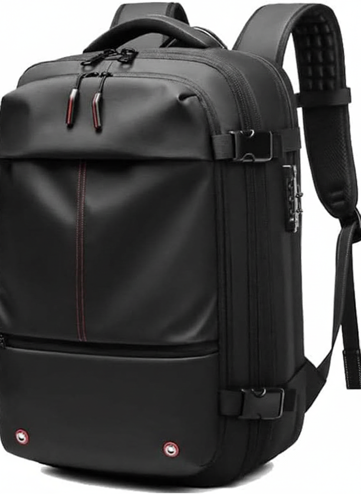 PackAway Reiserucksack mit Diebstahlschutz-Reißverschlüssen und versteckten Fächern für sicheres Reisen.