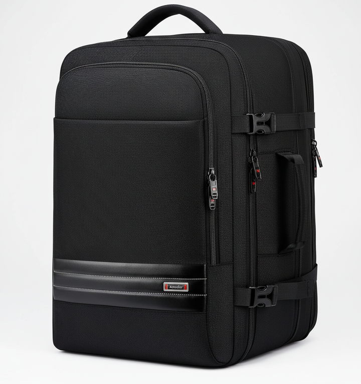 Vielseitiger VoyageBack Reiserucksack, erweitert für mehr Stauraum, perfekt als Handgepäck für längere Abenteuer.