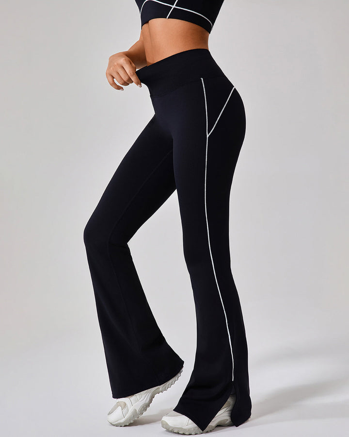 Komfortable High-Waist Schlagleggings für Damen, atmungsaktiv & stylisch, ideal für Freizeitanlässe.